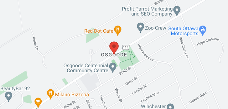 map of 5761 OSGOODE RIDGE ROAD